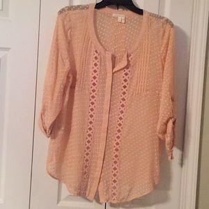 Beautiful sheer Anthropologie by Meadow Rue top